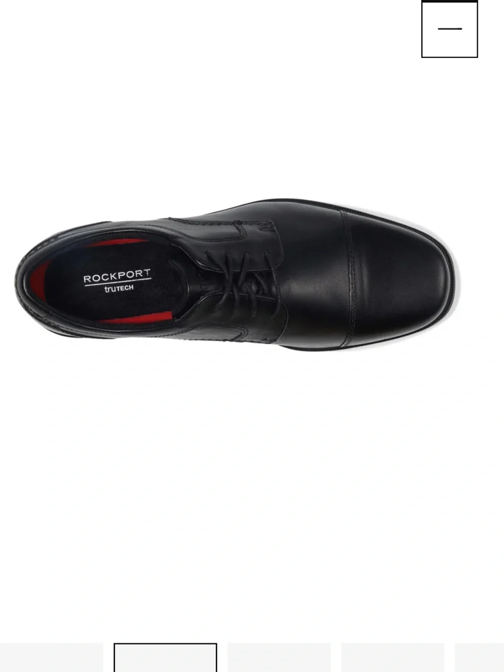 Rockport Black Cap-Toe Derby Lace-Up Shoes